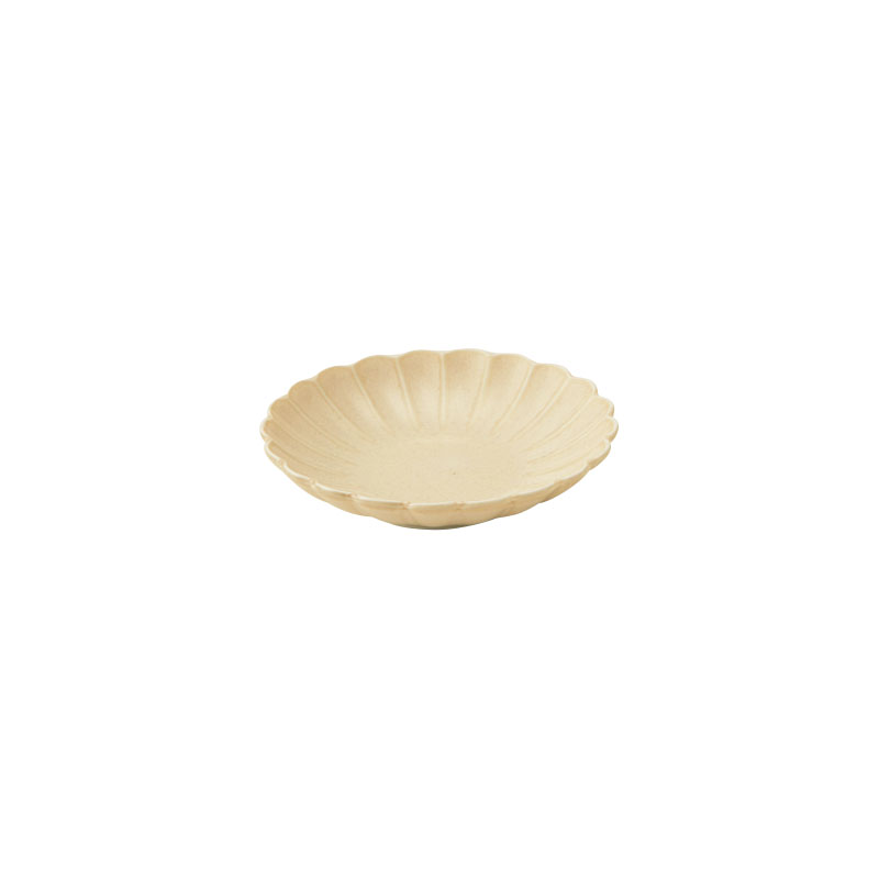 菊型(白うのふ) 9.5cm皿 | 大東亜窯業株式会社